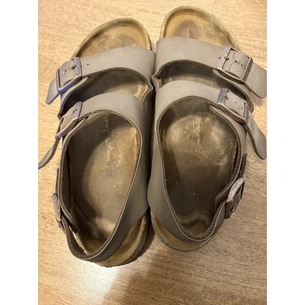 Birkenstock Milano Birkibuc Mocha Men's Sandals Size EU 42 US 9-9.5